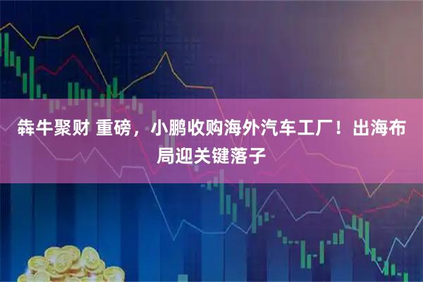 犇牛聚财 重磅，小鹏收购海外汽车工厂！出海布局迎关键落子