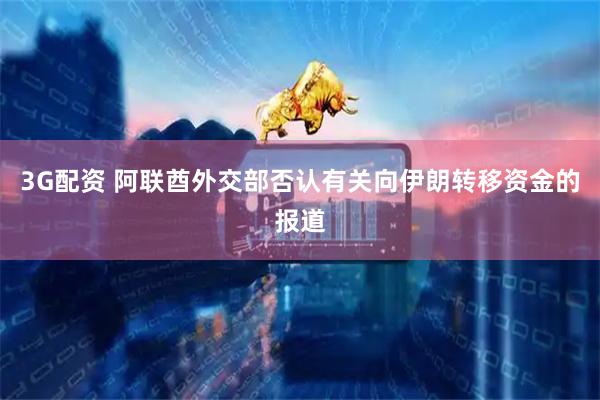 3G配资 阿联酋外交部否认有关向伊朗转移资金的报道